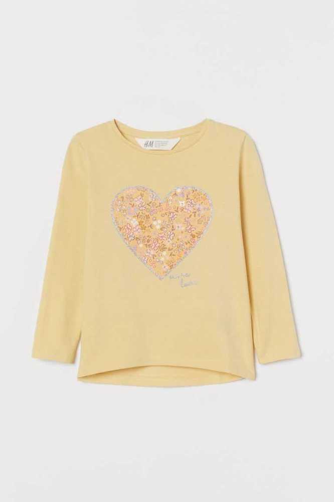 Jersey H&M Printed Top Niños Azules Claro | 214098TDV