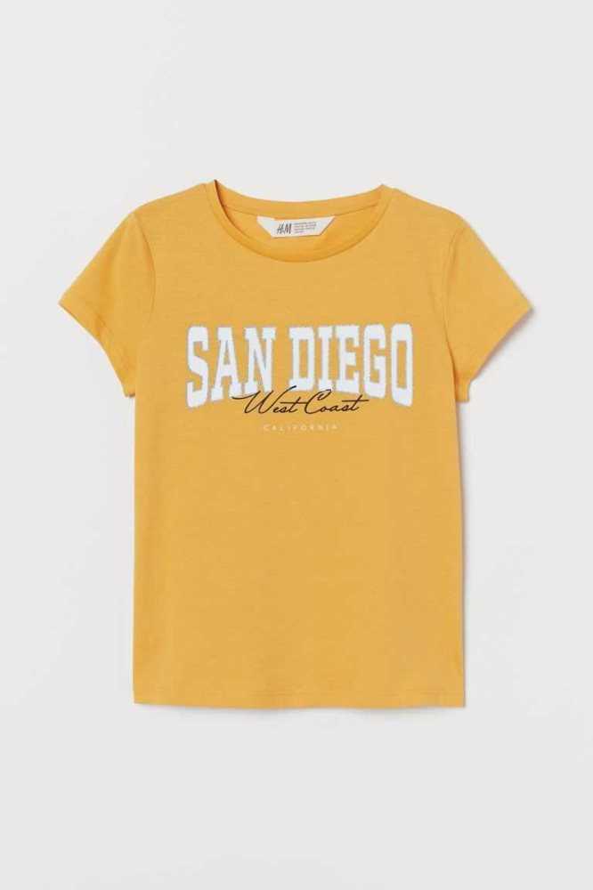 Jersey H&M Printed Top Niños Naranjas | 504931GMT