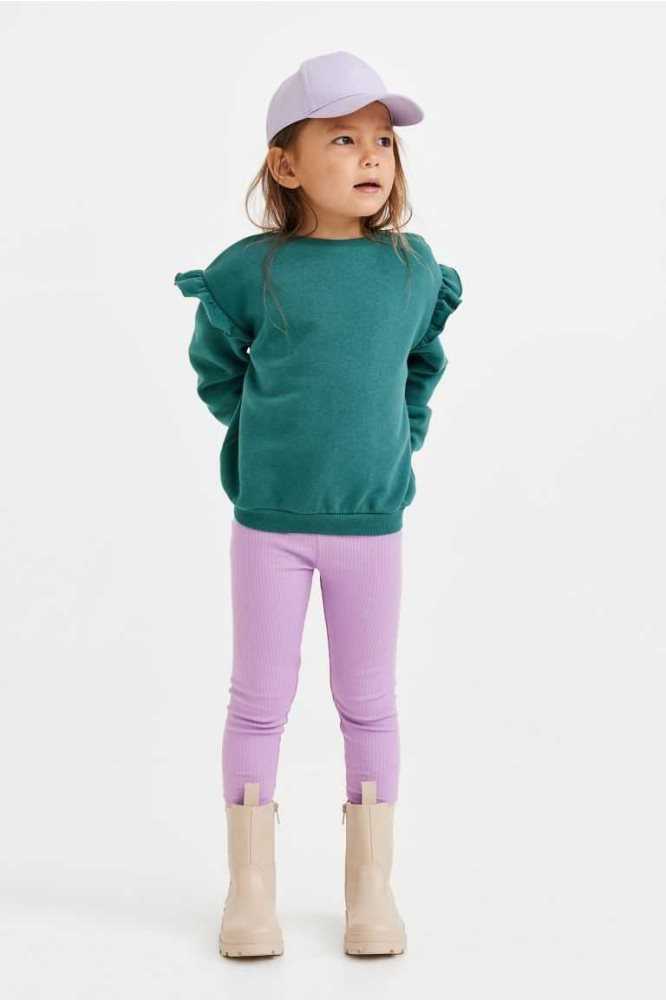 Leggins H&M 2-pack Acanalado Niños Morados Claro Grises Claro | 085764GEX