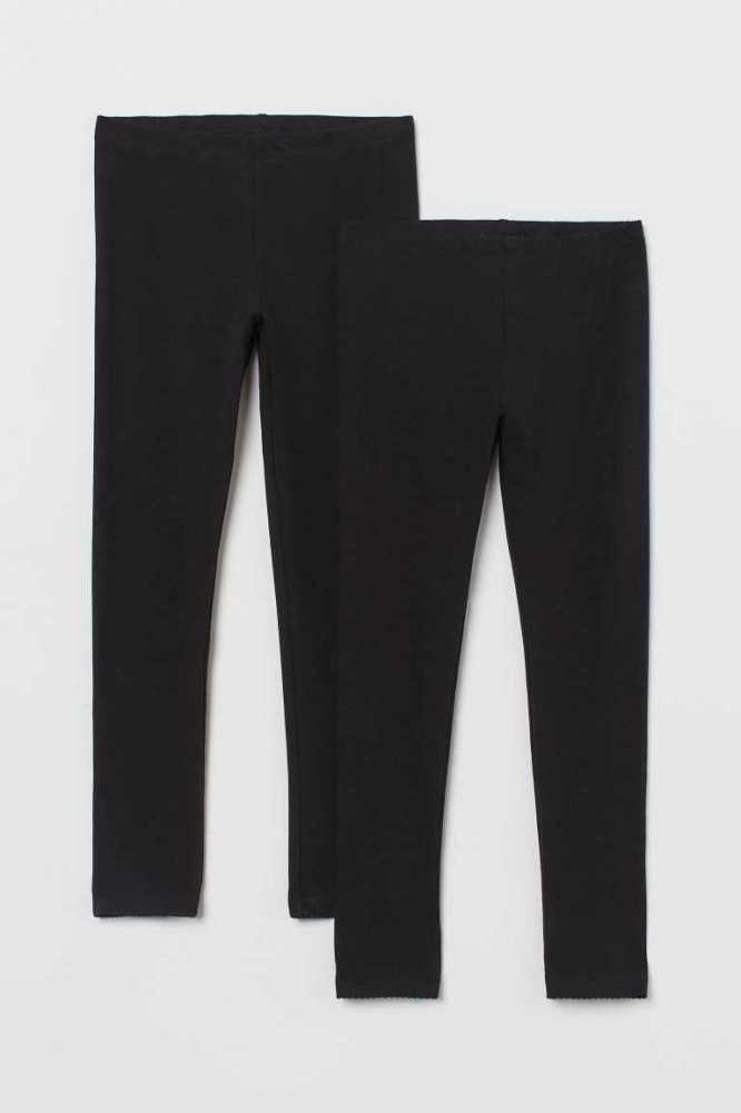 Leggins H&M 2-pack Niños Negros | 490683RBH