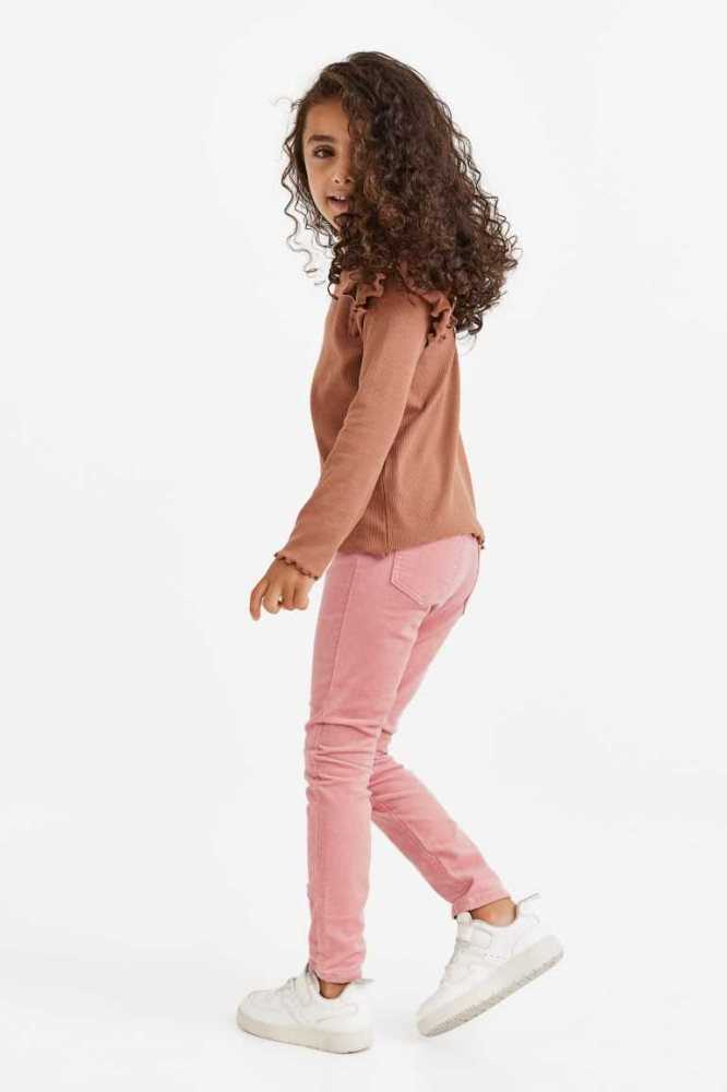 Leggins H&M Corduroy Niños Rosas Claro | 891603RKZ