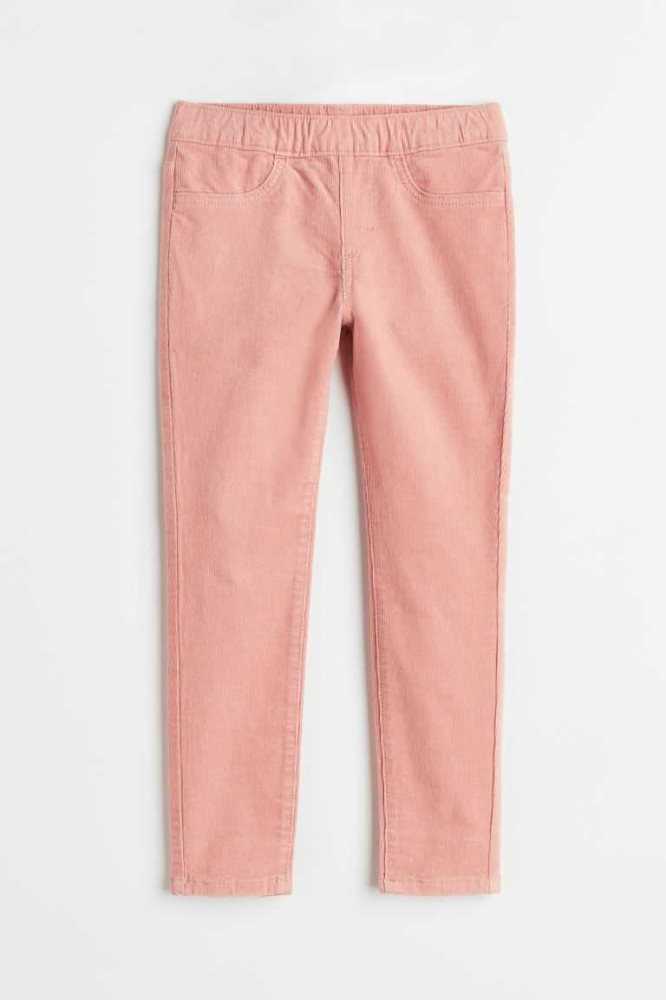 Leggins H&M Corduroy Niños Rosas Claro | 891603RKZ