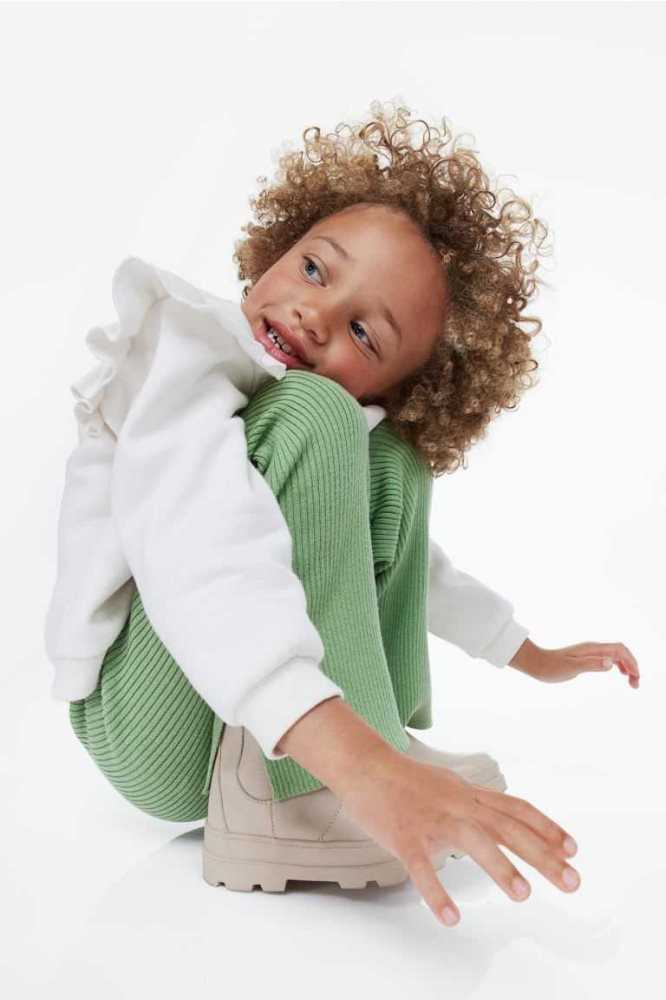 Leggins H&M Rib-knit Niños Verdes Claro | 068519JPH