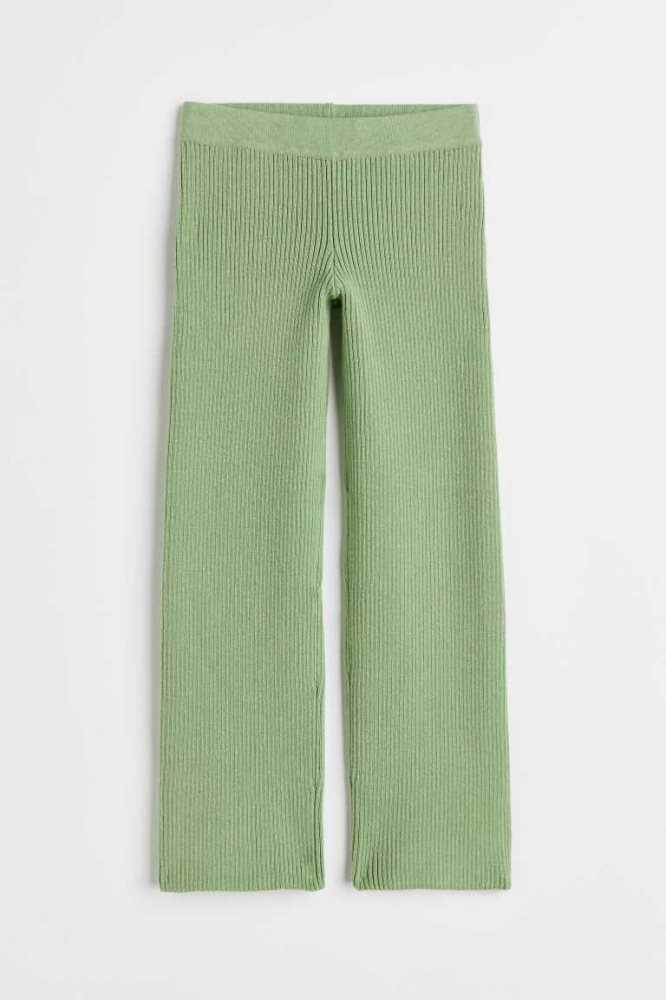 Leggins H&M Rib-knit Niños Verdes Claro | 068519JPH