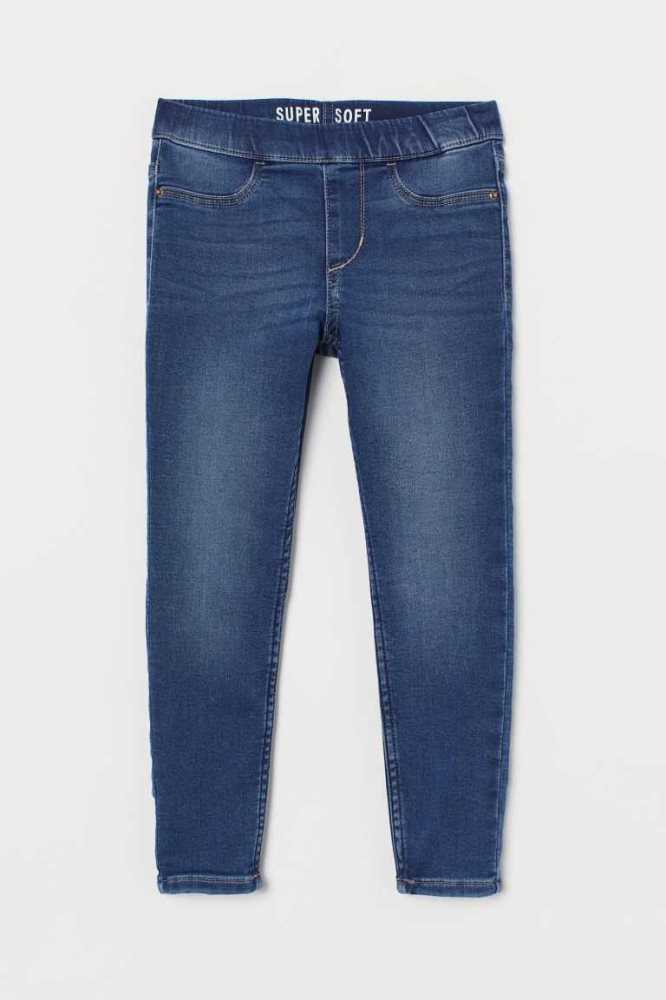 Leggins H&M Super Soft Denim Niños Azules Claro | 064295ILU