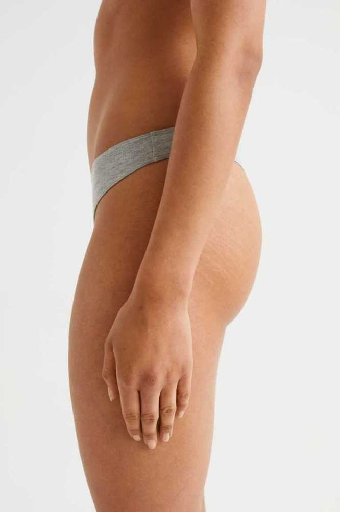 Lencería H&M 10-pack Tanga Briefs Mujer Grises Claro | 258043JDU