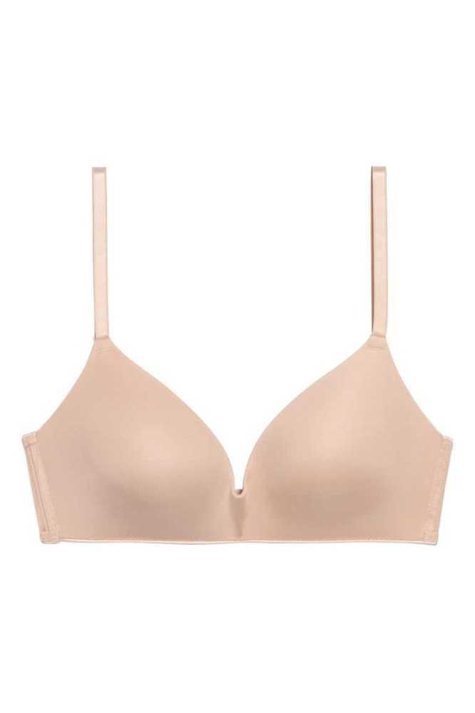 Lencería H&M 2-pack Acolchado Microfiber Bras Mujer Marrom Claro Negros | 452086NPL