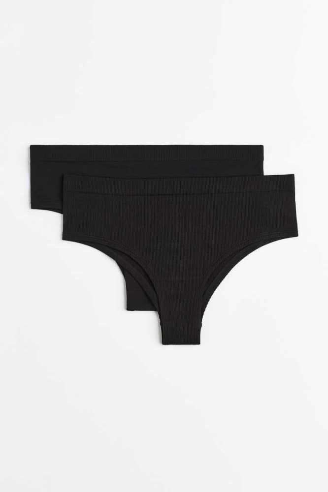 Lencería H&M 2-pack Hipster Briefs Mujer Turquesa Claro Grises Verdes | 840735GVT