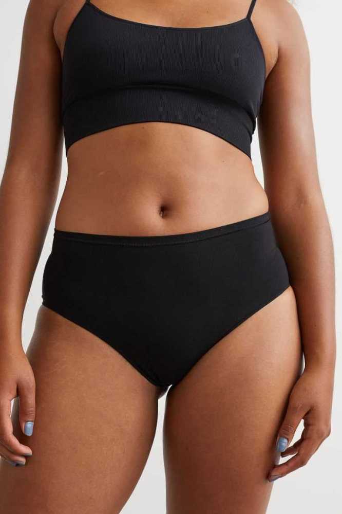 Lencería H&M 2-pack Light Shaping Brazilian Briefs Mujer Grises Claro Negros | 746328OLR