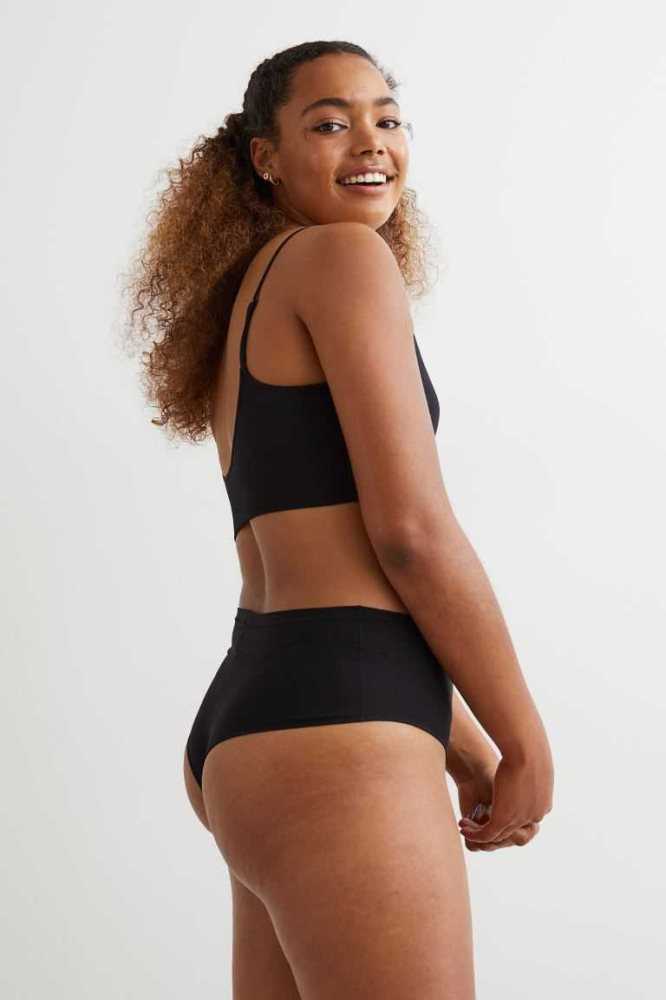 Lencería H&M 2-pack Light Shaping Brazilian Briefs Mujer Grises Claro Negros | 746328OLR