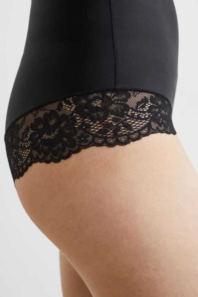 Lencería H&M 2-pack Light Shaping Briefs Mujer Negros | 021387MHK