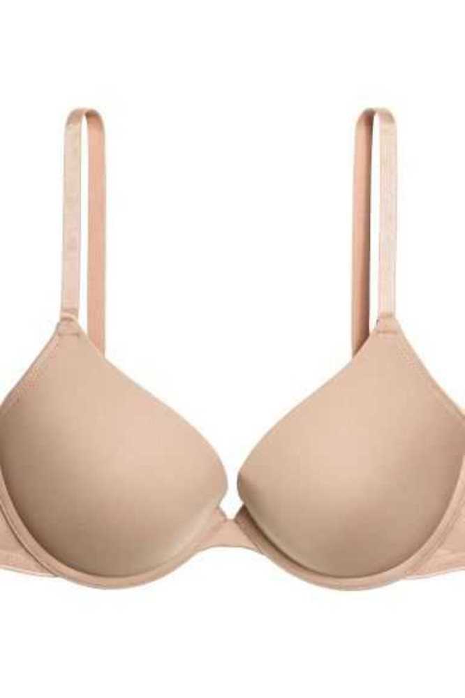 Lencería H&M 2-pack Microfiber Push-up Bras Mujer Beige Claro Negros | 438167NSP