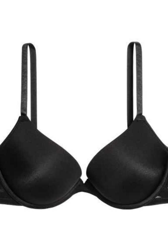 Lencería H&M 2-pack Microfiber Push-up Bras Mujer Beige Claro Negros | 438167NSP