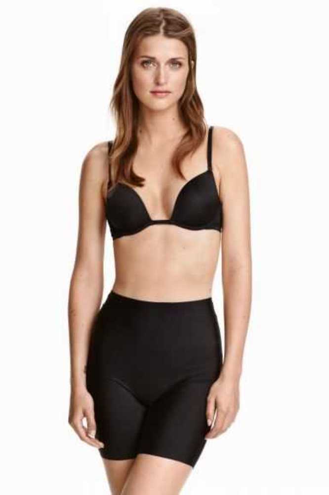 Lencería H&M 2-pack No-show Light Shaping Bikers Mujer Negros | 410958MZS