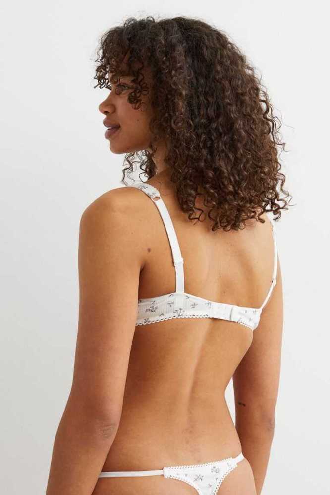 Lencería H&M 3-pack Algodon Jersey Tanga Briefs Mujer Negros | 628509MLI