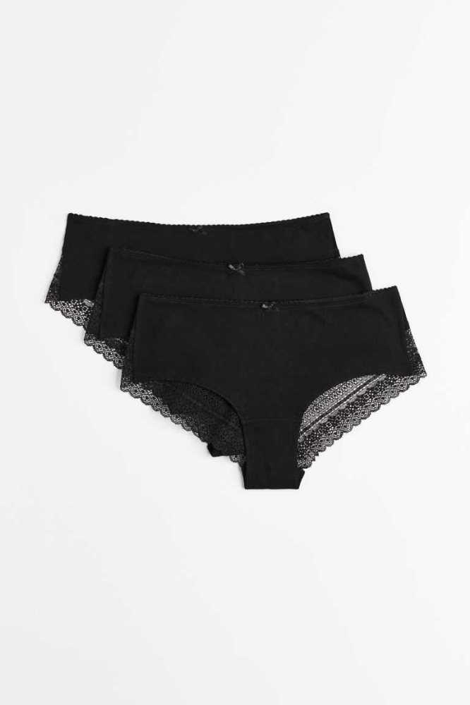 Lencería H&M 3-pack Hipster Briefs Mujer Azules Claro Blancos | 127038RZO