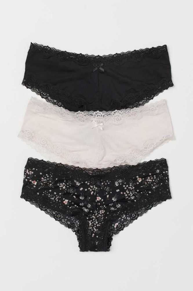 Lencería H&M 3-pack Hipster Briefs Mujer Rojos Blancos Rosas Claro | 253867BQV