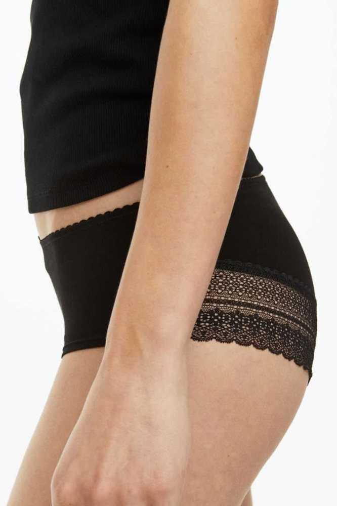 Lencería H&M 3-pack Hipster Briefs Mujer Negros | 852017FGP