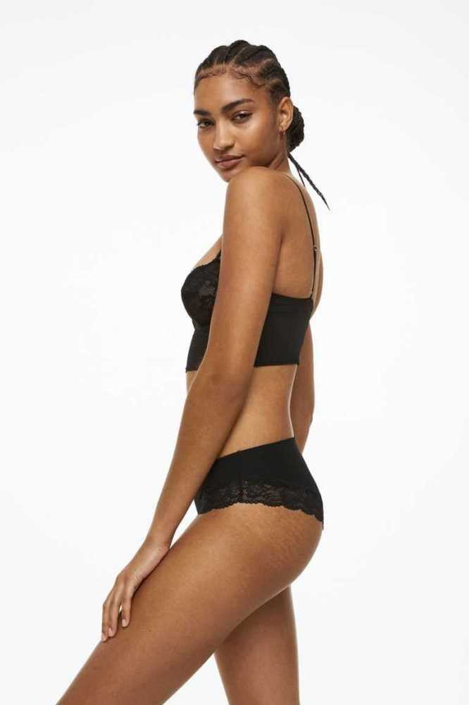 Lencería H&M 3-pack Jersey Hipster Briefs Mujer Negros | 164370JWV