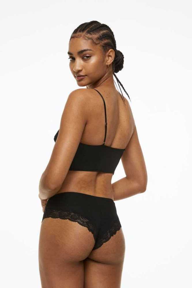 Lencería H&M 3-pack Jersey Hipster Briefs Mujer Negros | 164370JWV