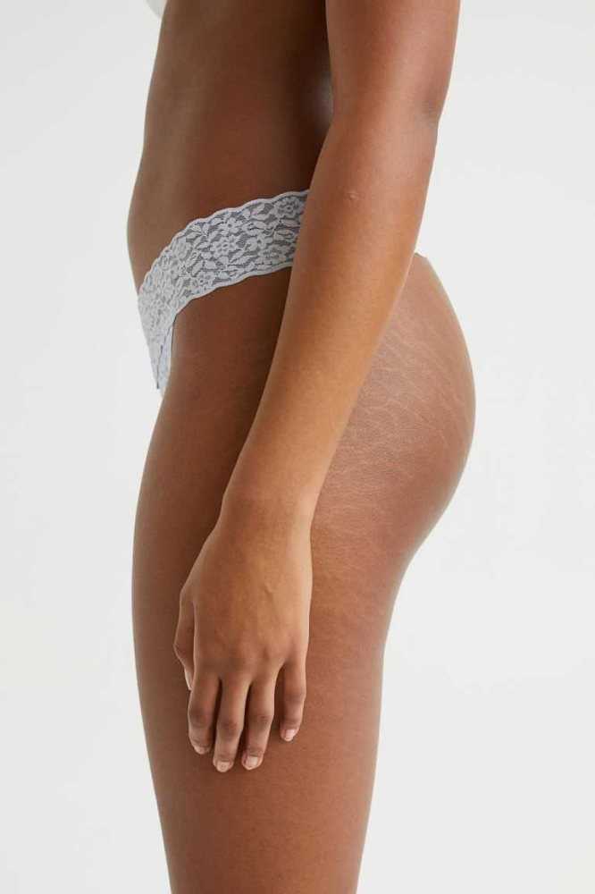 Lencería H&M 5-pack Encaje Tanga Briefs Mujer Azules Rosas | 327098XHK