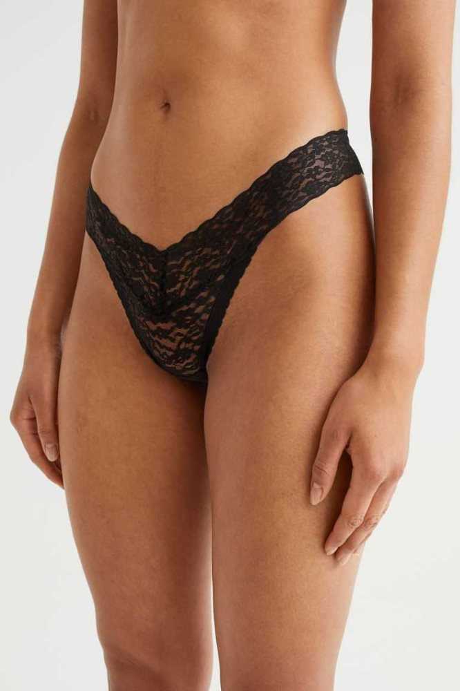 Lencería H&M 5-pack Encaje Tanga Briefs Mujer Rosas Claro Morados Claro Amarillos | 709352KDY