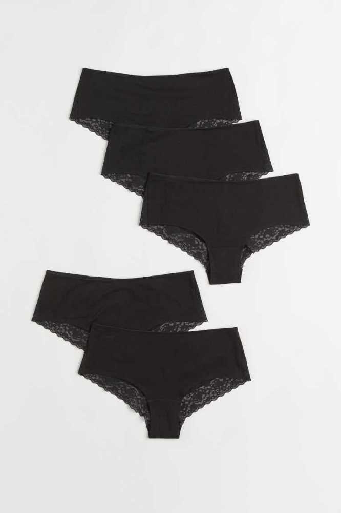 Lencería H&M 5-pack Hipster Briefs Mujer Grises Oscuro Blancos Rosas Claro | 704586GXD