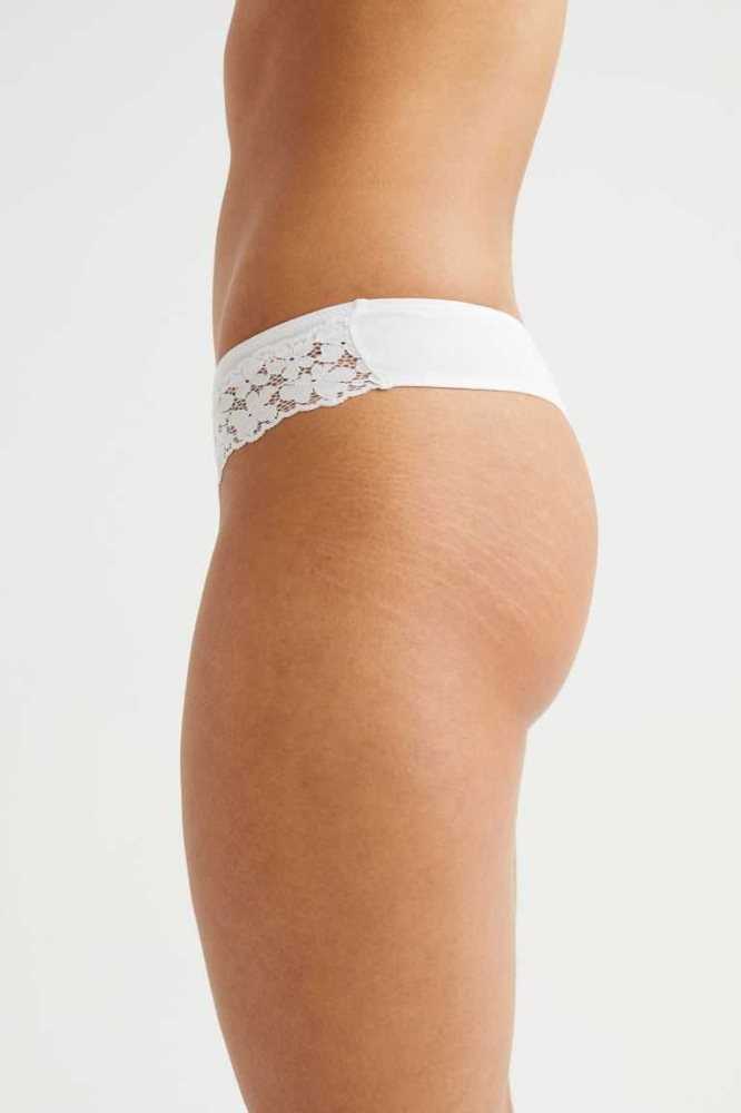 Lencería H&M 5-pack Tanga Briefs Mujer Azules Claro Blancos | 094857MDB