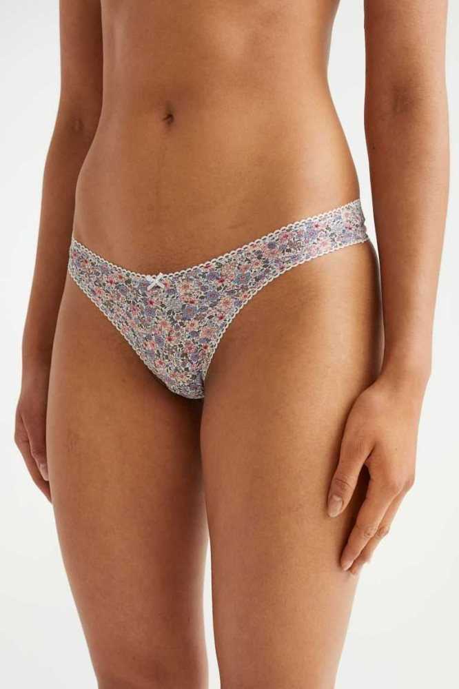 Lencería H&M 7-pack Jersey Brazilian Briefs Mujer Blancos | 095261NCK