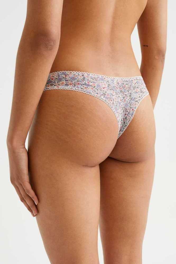 Lencería H&M 7-pack Jersey Brazilian Briefs Mujer Blancos | 095261NCK