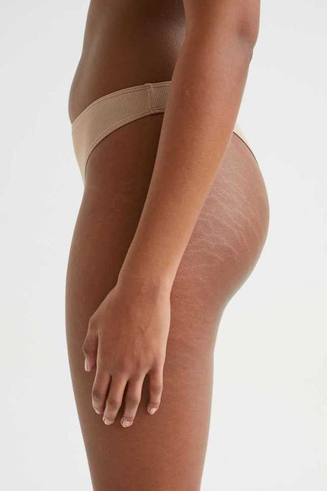 Lencería H&M 7-pack Jersey Brazilian Briefs Mujer Beige Grises Marrom | 947582RVE