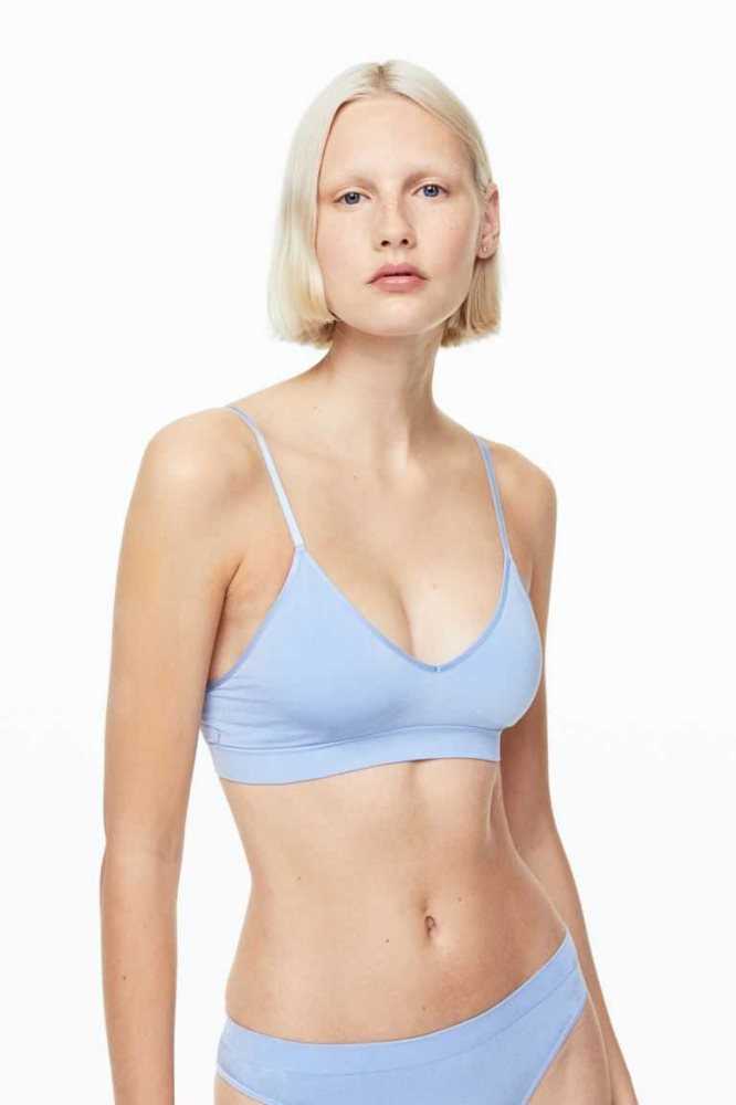 Lencería H&M Acolchado Bra Mujer Azules Claro | 540178ZQX