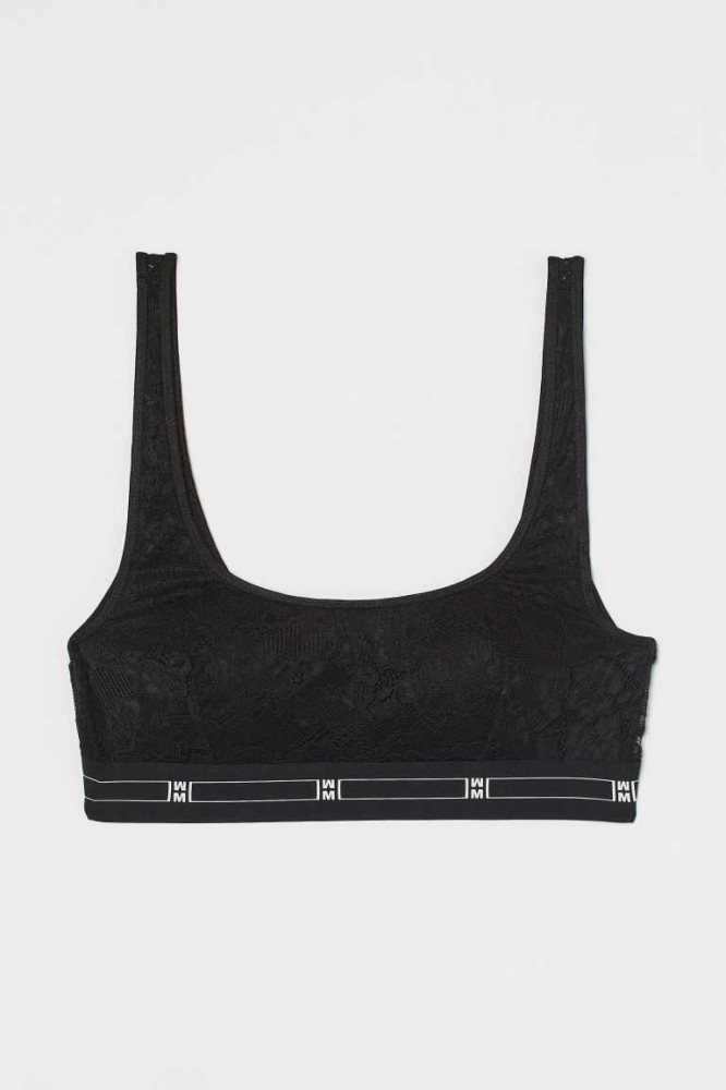 Lencería H&M Acolchado Encaje Bra Top Mujer Beige Claro | 982573HBA