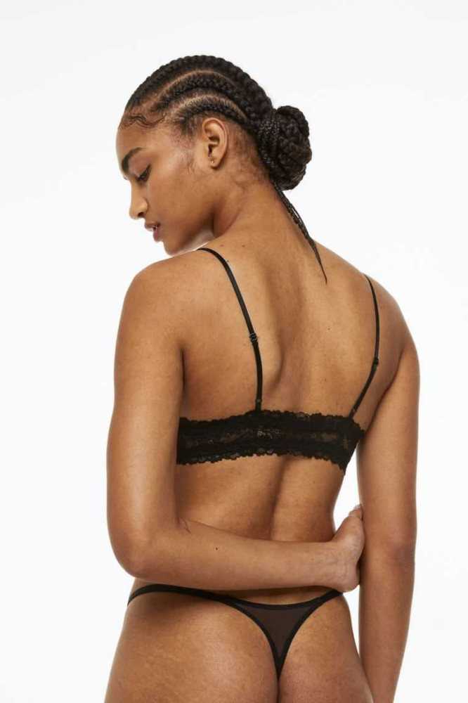 Lencería H&M Acolchado Jersey Bra Mujer Negros | 509218RYS