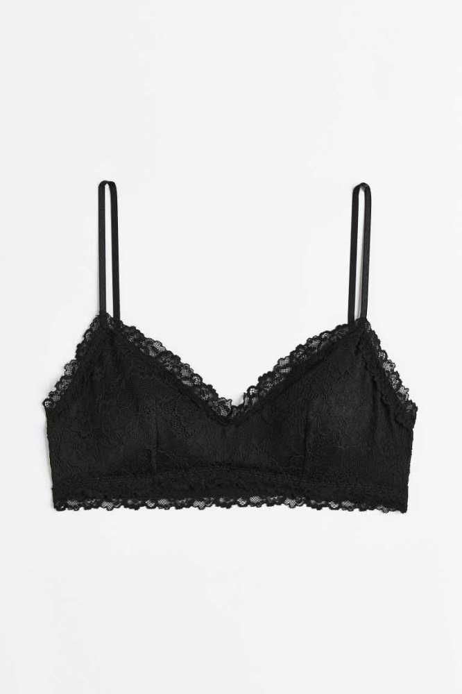 Lencería H&M Acolchado Jersey Bra Mujer Negros | 509218RYS