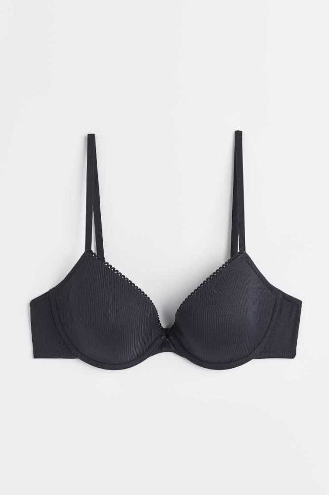 Lencería H&M Acolchado Underwire Bra Mujer Grises Oscuro | 178902VLU