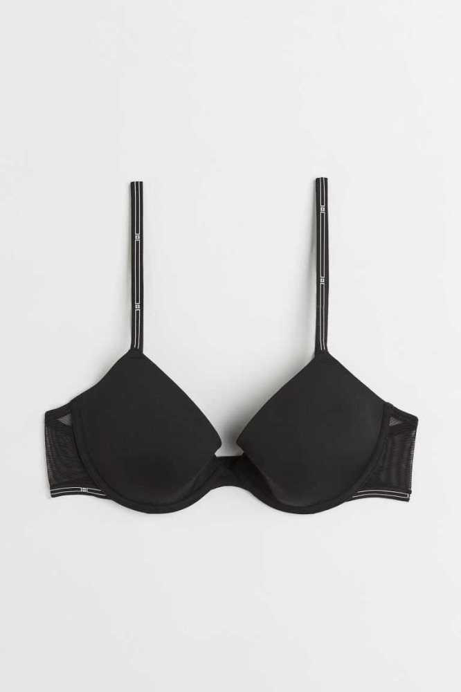 Lencería H&M Acolchado Underwire Bra Mujer Negros | 517023XUO