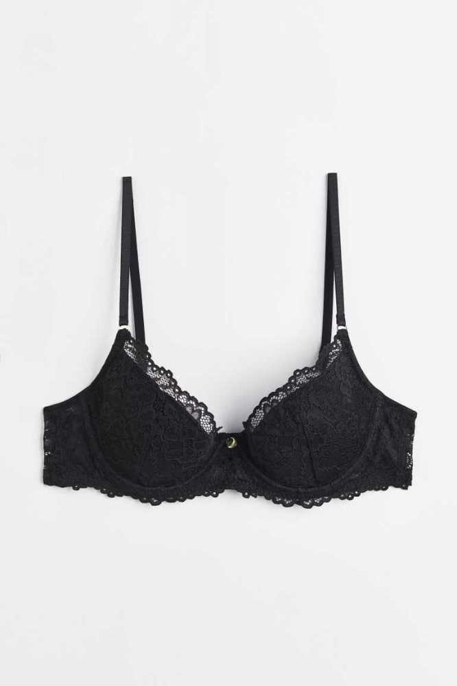 Lencería H&M Acolchado Underwire Encaje Bra Mujer Rosas | 346908ILN