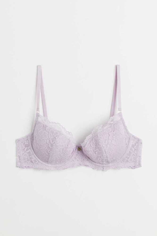 Lencería H&M Acolchado Underwire Encaje Bra Mujer Rojos Claro | 847236OEL