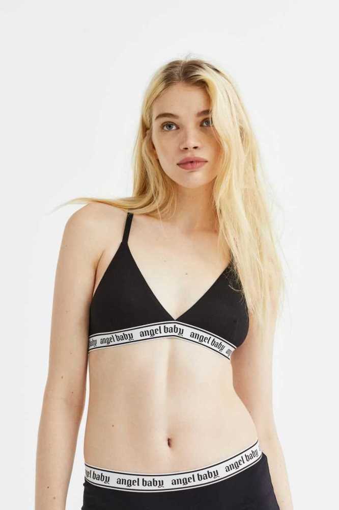 Lencería H&M Algodon Bra Top Mujer Rosas | 496250URW