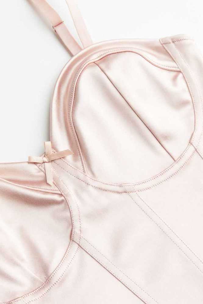 Lencería H&M Bustier Top Mujer Rosas Claro | 715463XKP