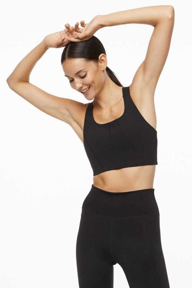 Lencería H&M DryMove High Support Sports bra Mujer Azules Claro | 701839NBF