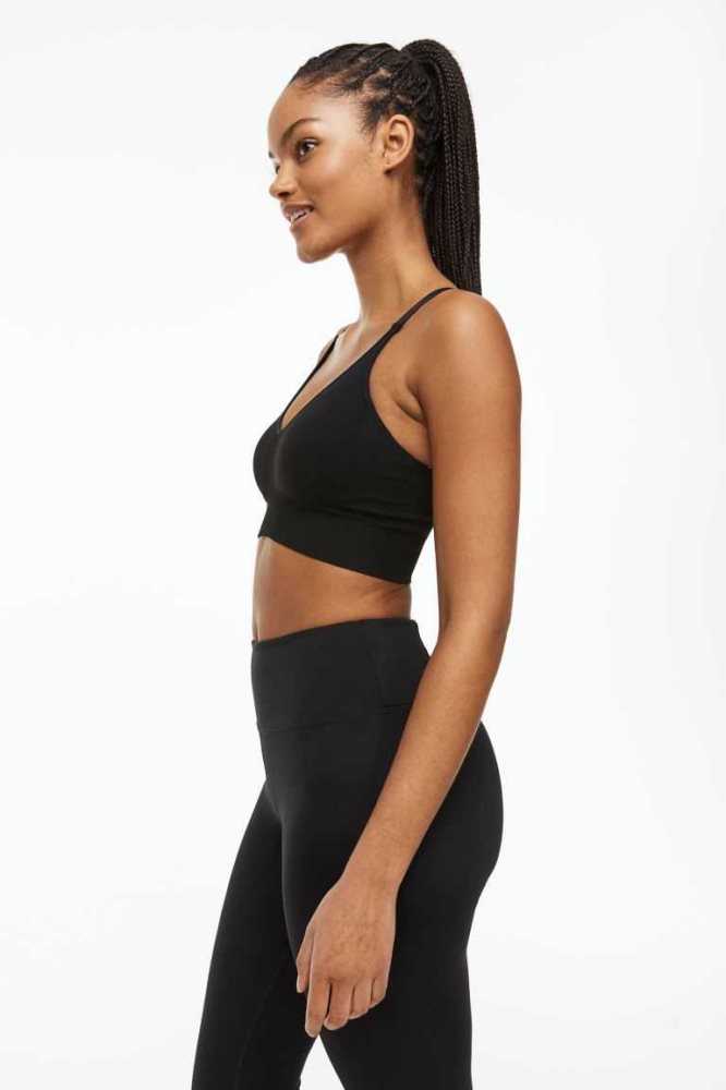 Lencería H&M DryMove Medium Support Sports bra Mujer Morados Claro | 013592FEW