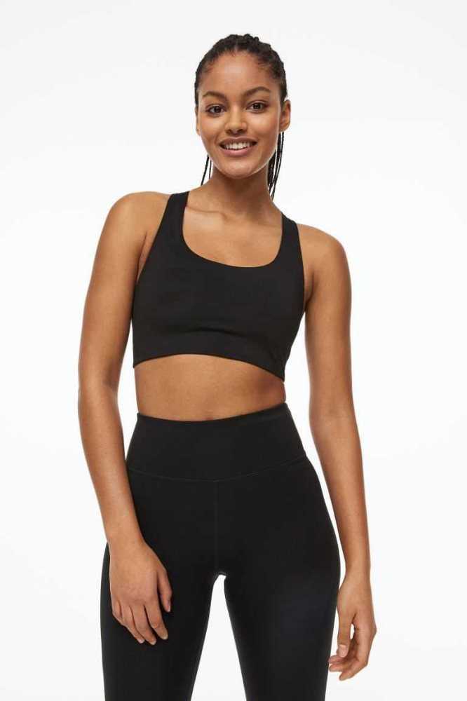 Lencería H&M DryMove Medium Support Sports bra Mujer Turquesa | 238567JLH