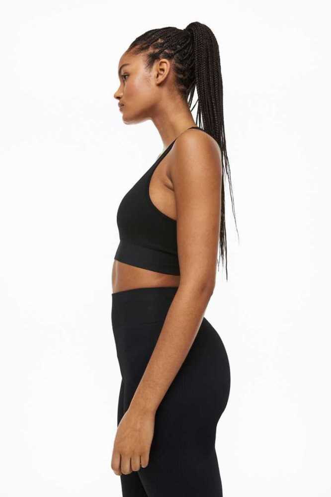 Lencería H&M DryMove Seamless Sports bra Mujer Naranjas | 142396SEI