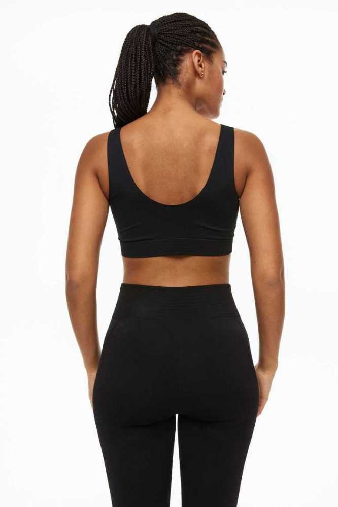 Lencería H&M DryMove Seamless Sports bra Mujer Naranjas | 613820JBZ