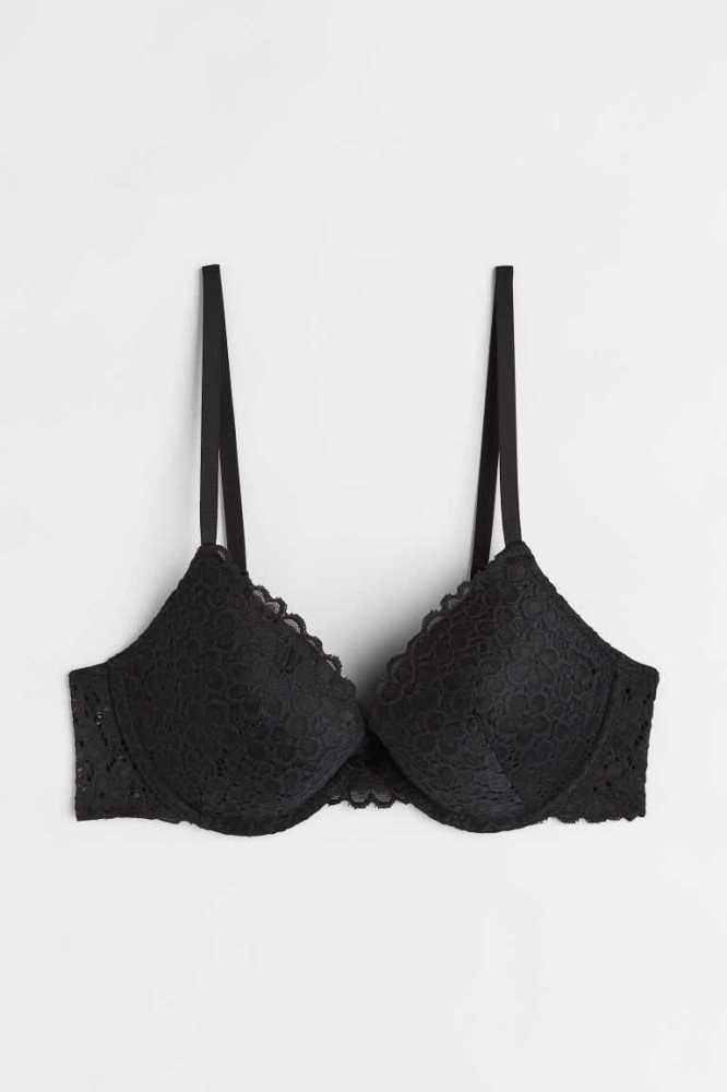 Lencería H&M Encaje Push-up Bra Mujer Azules Claro | 312950TUZ