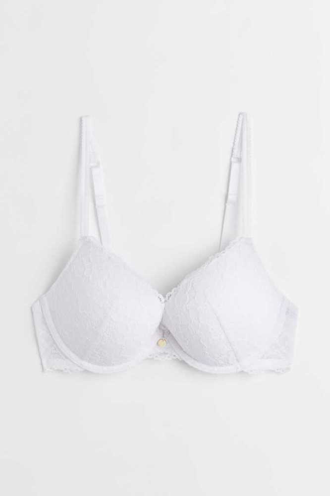 Lencería H&M Encaje Push-up Bra Mujer Blancos | 265174RKC