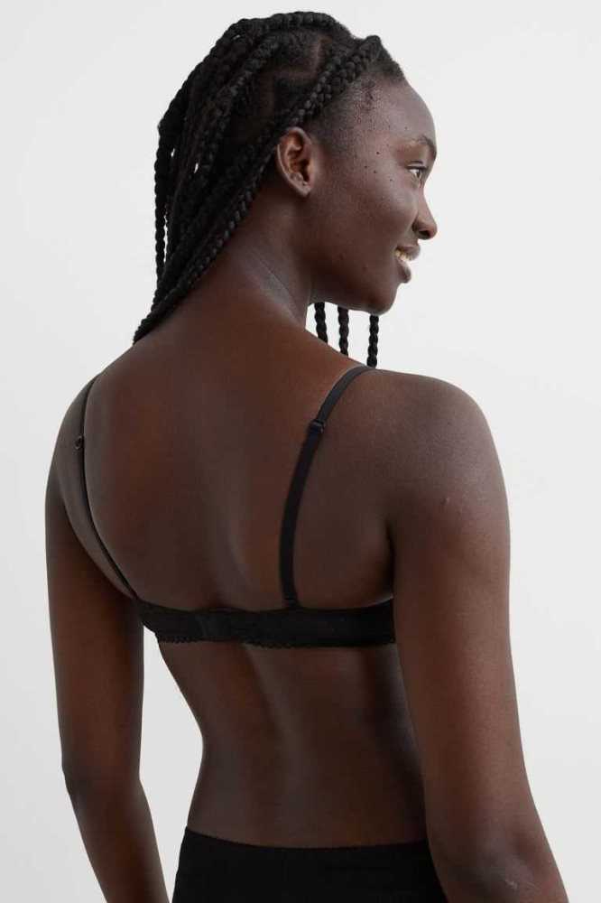 Lencería H&M Encaje Push-up Bra Mujer Negros | 851793CZE