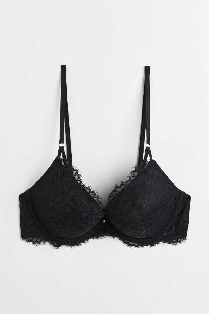 Lencería H&M Encaje Push-up Bra Mujer Rosas Claro | 416739USC